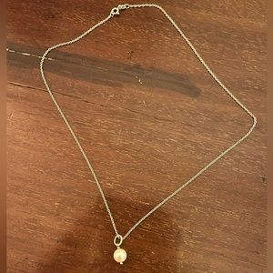 Genuine pearl and solid silver 18inch necklace